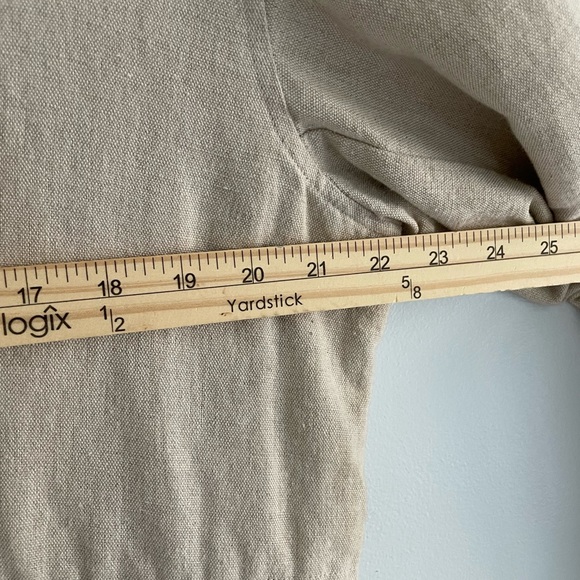 Talbots Tan Linen Blend Blazer Shacket - Picture 8 of 8